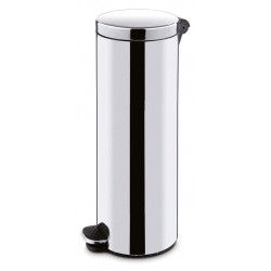 Poubelle cylindrique en inox - 30 L