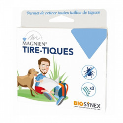 Lot de 3 tire-tiques plastiques